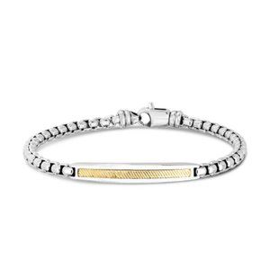 Men's Box Link with 18K Gold Bracelet